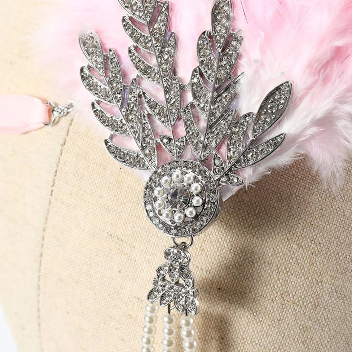 Dianna 1920s Feather Hairband-Black-State of Style