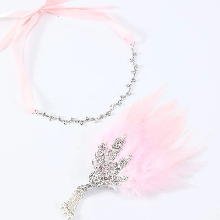 Dianna 1920s Feather Hairband-Black-State of Style