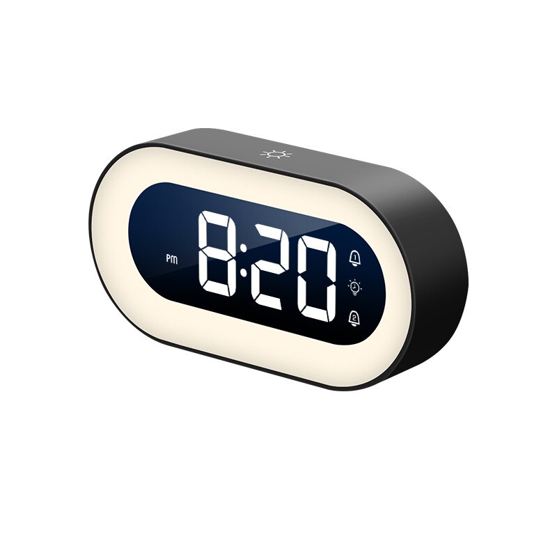 Digital Alarm Clock with Night Light - Lumino-Black-State of Style