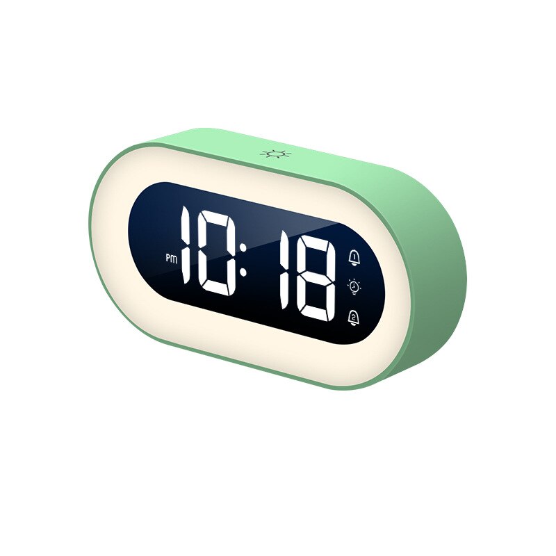 Digital Alarm Clock with Nightlight – Lumino-Green-State of Style