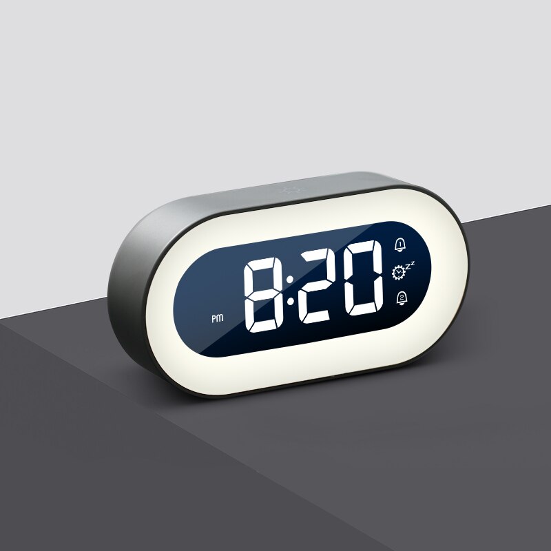 Digital Alarm Clock with Nightlight – Lumino-White-State of Style