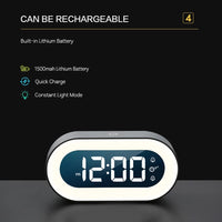 Digital Alarm Clock with Nightlight – Lumino-White-State of Style
