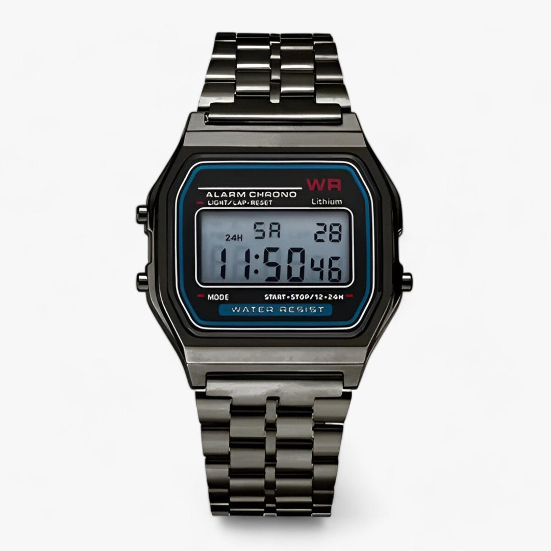 Digital Wristwatch with Square Dial - Amelina-Black-State of Style