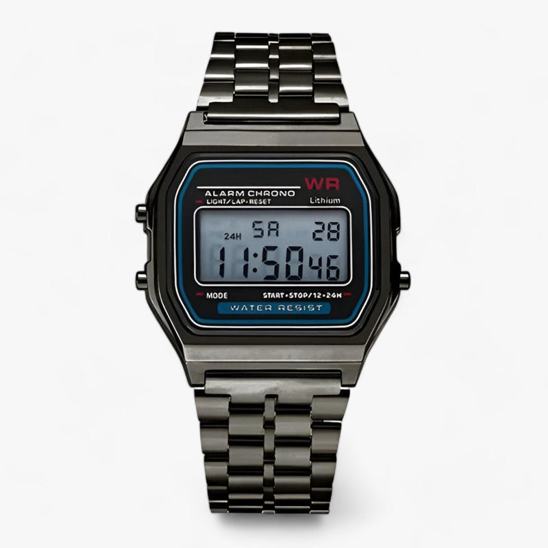 Digital Wristwatch with Square Dial - Amelina-Black-State of Style