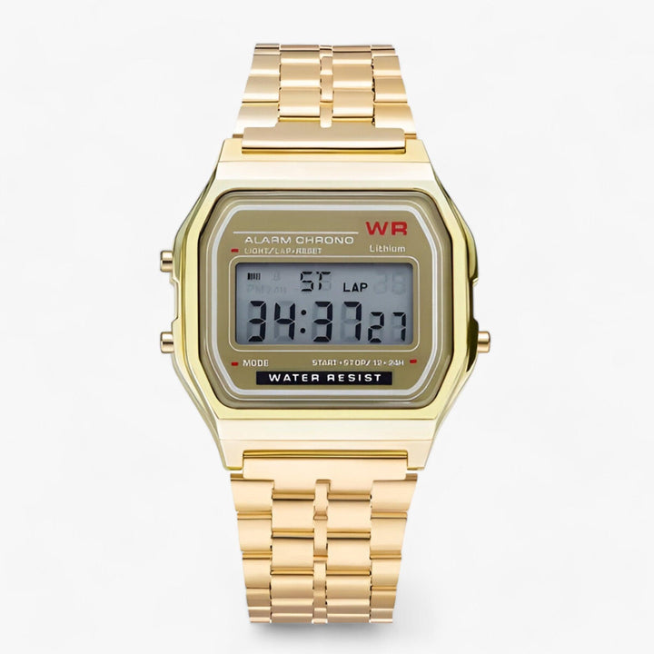 Digital Wristwatch with Square Dial - Amelina-Gold-State of Style
