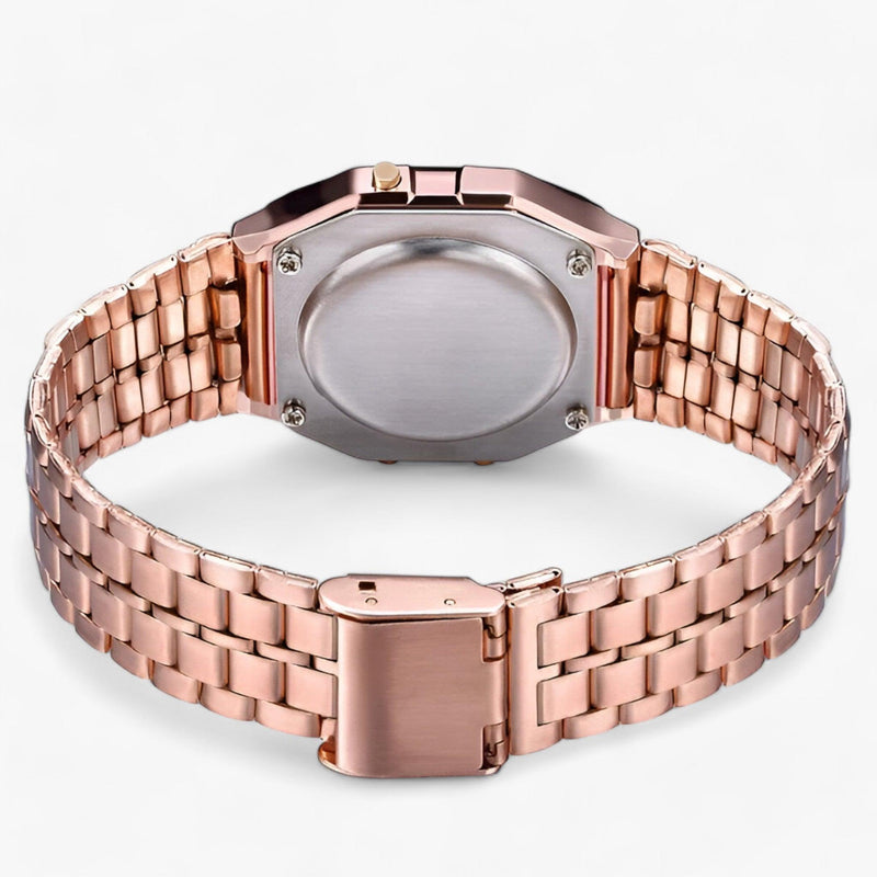 Digital Wristwatch with Square Dial - Amelina-Gold-State of Style