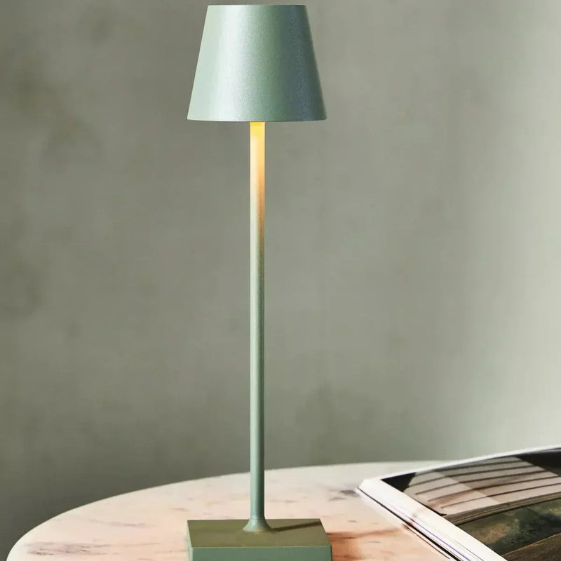 Dimmable Long Table Lamp - LumiLuxe-Matte Green-State of Style