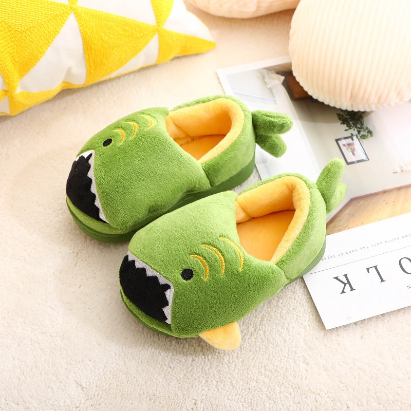 Dino Cuddly Slippers – Soft and Warm Slippers for Toddlers-Grass green-140 (13.2cm)-State of Style