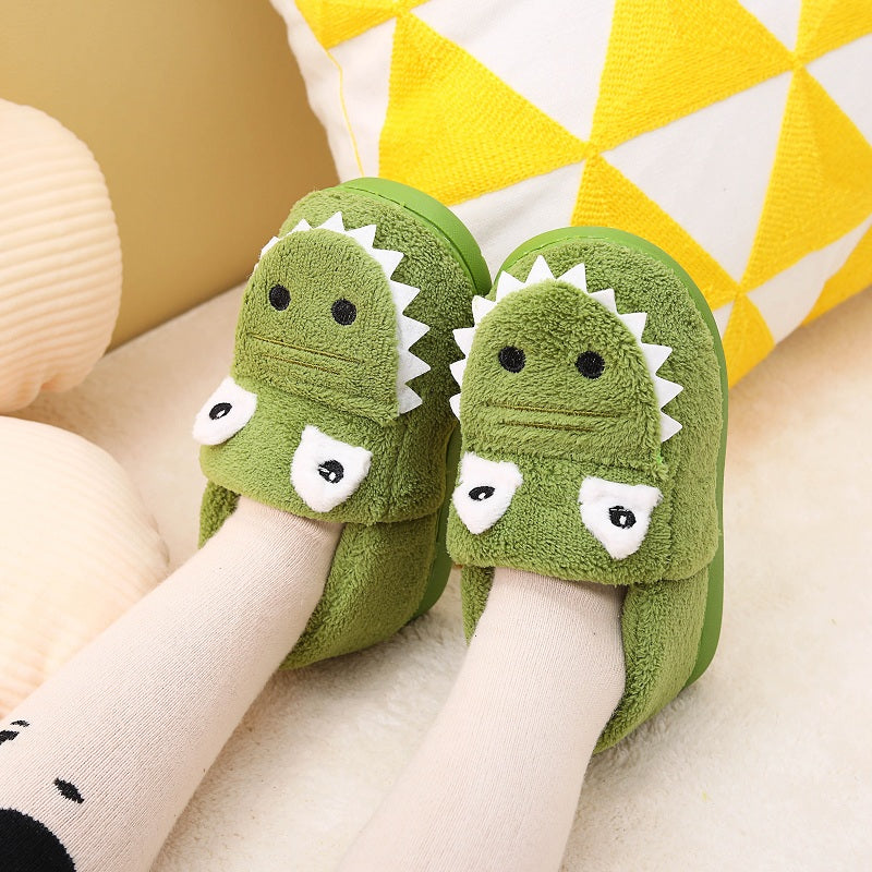 Dino Cuddly Slippers – Soft and Warm Slippers for Toddlers-Green-140 (13.2cm)-State of Style