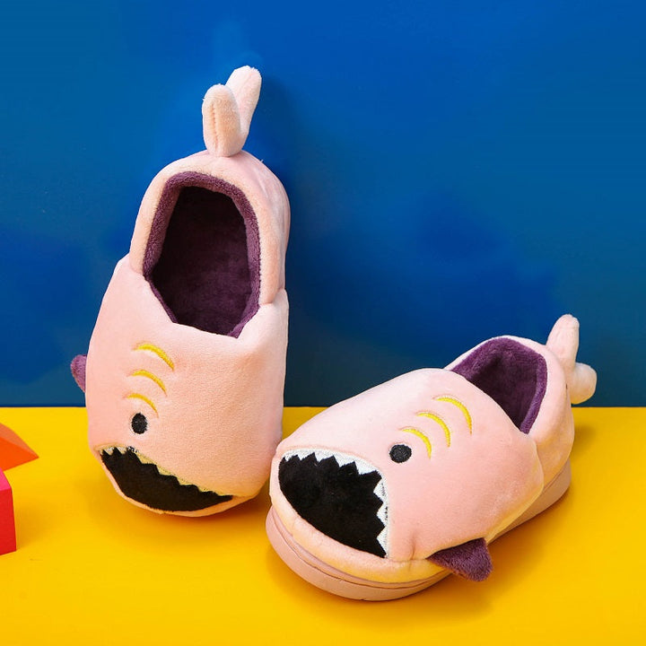 Dino Cuddly Slippers – Soft and Warm Slippers for Toddlers-Pink colour-140 (13.2cm)-State of Style