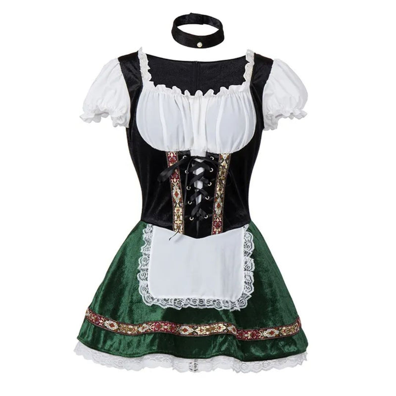 Dirndl Amanda – Traditional Bavarian Oktoberfest Costume-Green 2-S-State of Style