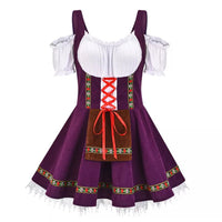 Dirndl Amanda – Traditional Bavarian Oktoberfest Costume-Purple-S-State of Style