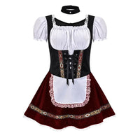 Dirndl Amanda – Traditional Bavarian Oktoberfest Costume-Red-S-State of Style