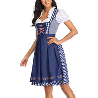 Dirndl Andrea – Traditional Bavarian Oktoberfest Dress-Blue Checkered-XS-State of Style