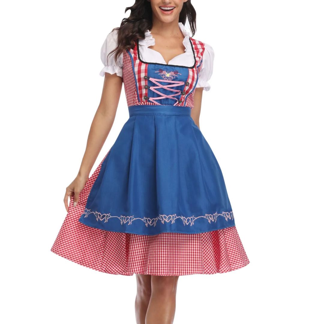 Dirndl Andrea – Traditional Bavarian Oktoberfest Dress-Blue-XS-State of Style