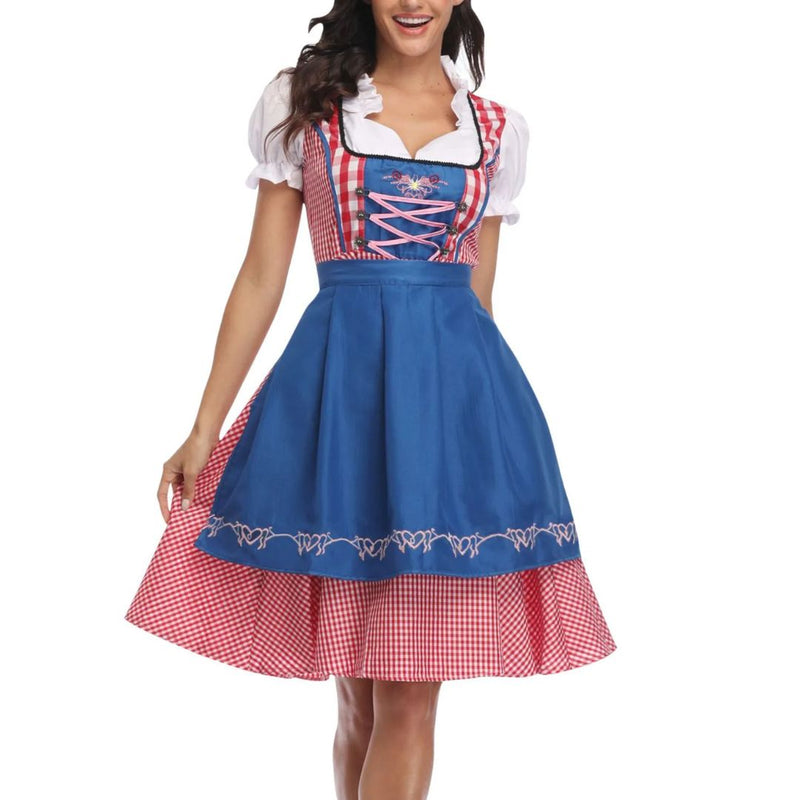 Dirndl Andrea – Traditional Bavarian Oktoberfest Dress-Blue-XS-State of Style