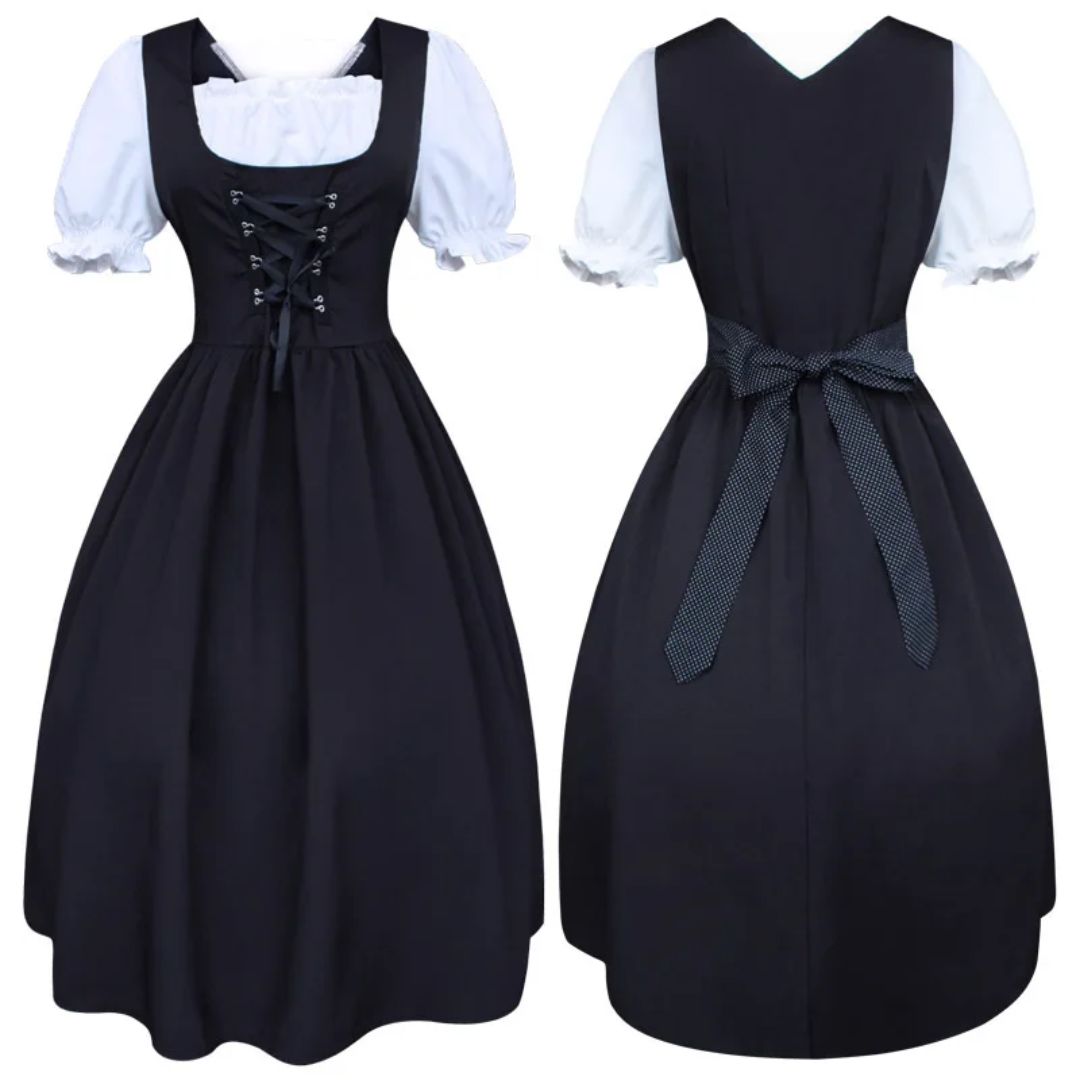 Dirndl Anita – Traditional Bavarian Oktoberfest Dress with Apron-S-State of Style