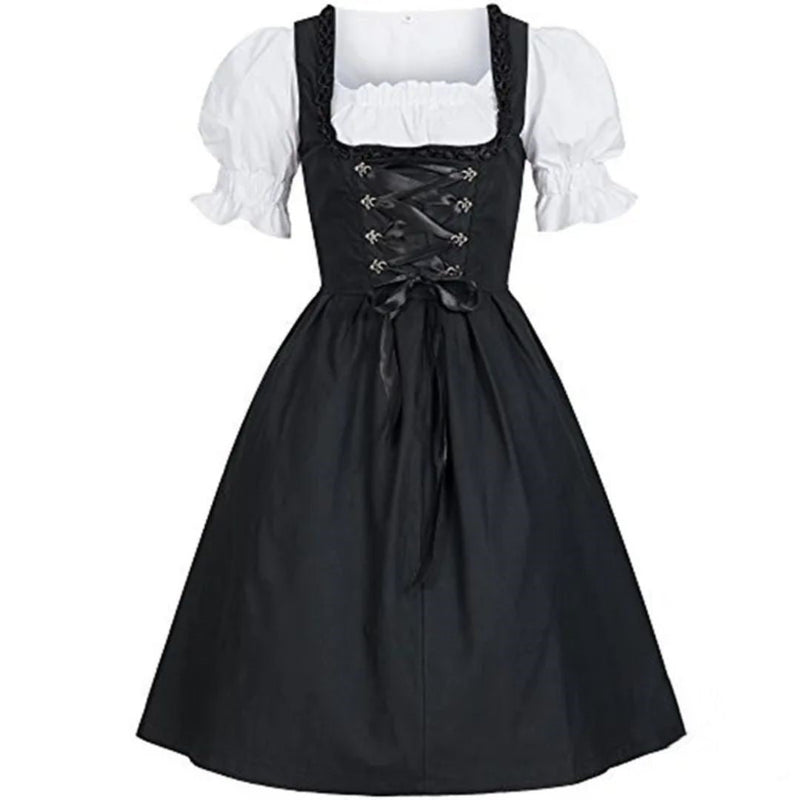 Dirndl Anita – Traditional Bavarian Oktoberfest Dress with Apron-S-State of Style