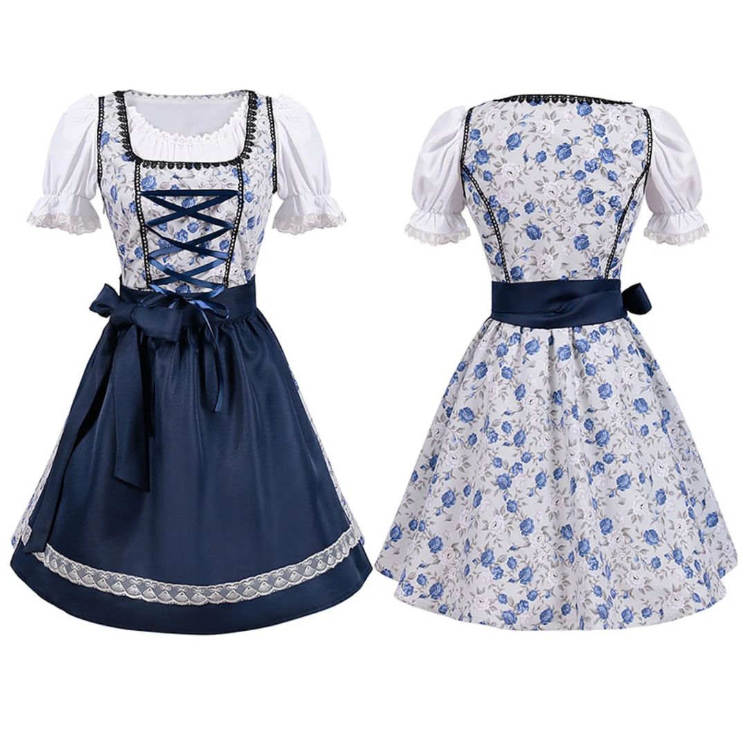 Dirndl Arlene – Traditional Bavarian Oktoberfest Dress with Apron-S-State of Style