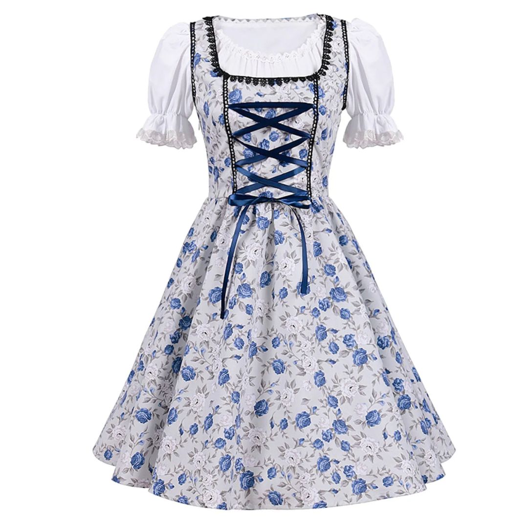 Dirndl Arlene – Traditional Bavarian Oktoberfest Dress with Apron-S-State of Style