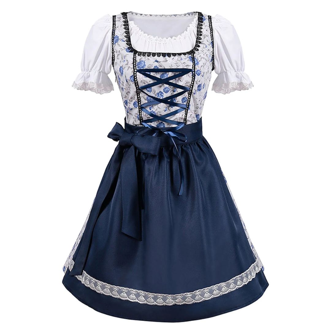Dirndl Arlene – Traditional Bavarian Oktoberfest Dress with Apron-S-State of Style