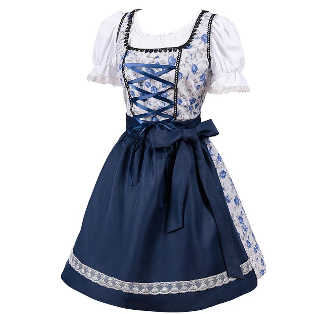 Dirndl Arlene – Traditional Bavarian Oktoberfest Dress with Apron-S-State of Style