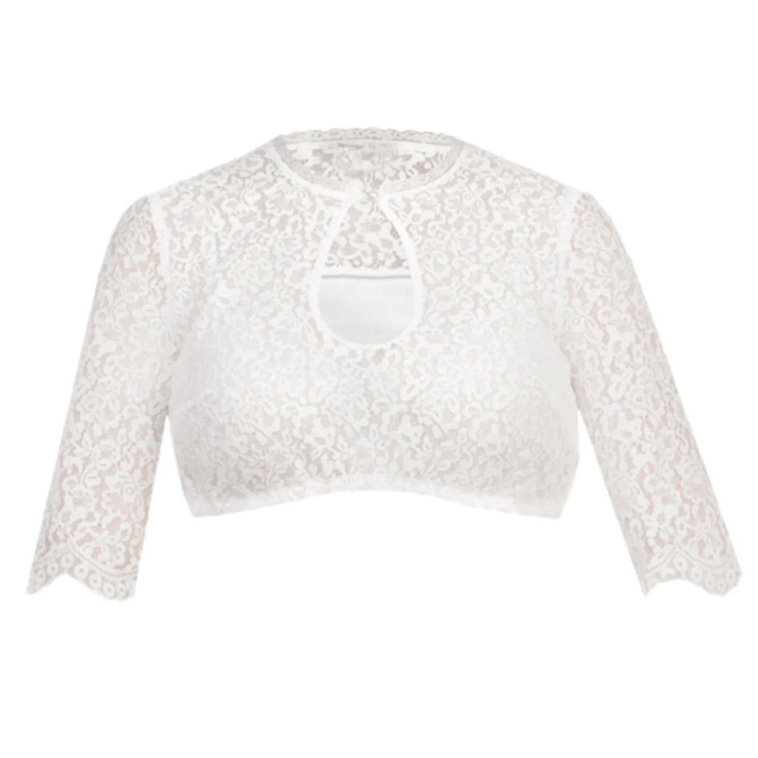 Dirndl Blouse Hannelore – Elegant Lace Wrap Top for Oktoberfest-S-State of Style