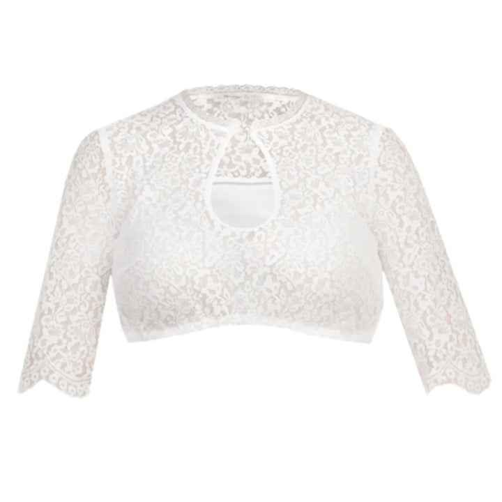 Dirndl Blouse Hannelore – Elegant Lace Wrap Top for Oktoberfest-S-State of Style