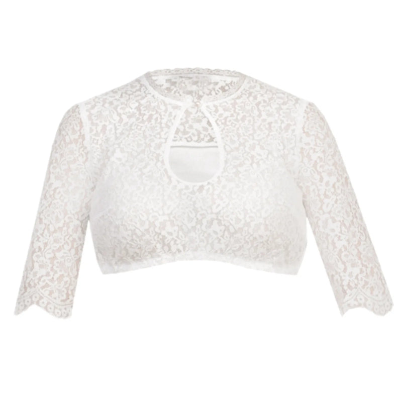 Dirndl Blouse Hannelore – Elegant Lace Wrap Top for Oktoberfest-S-State of Style