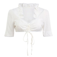 Dirndl Blouse Josephine – Elegant Lace Oktoberfest Crop Top-S-State of Style
