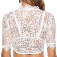 Dirndl Blouse Juliana – Elegant Lace Oktoberfest Crop Top-White-S-State of Style
