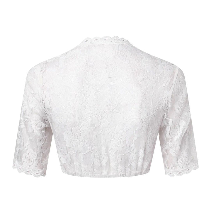 Dirndl Blouse Lucy – Elegant Lace Oktoberfest Crop Top-S-State of Style