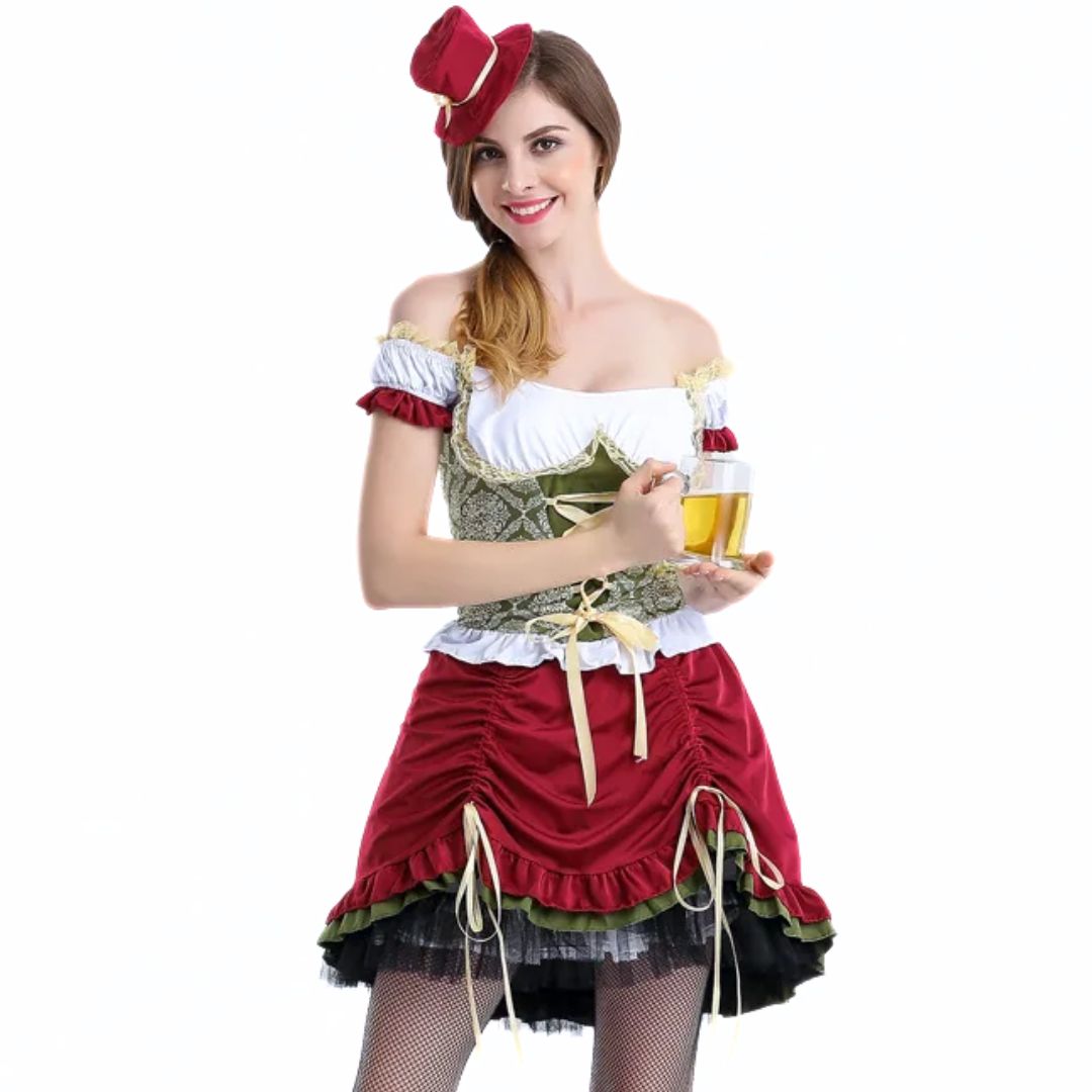 Dirndl Camille – Elegant & Sexy Bavarian Oktoberfest Dress-Long-S-State of Style