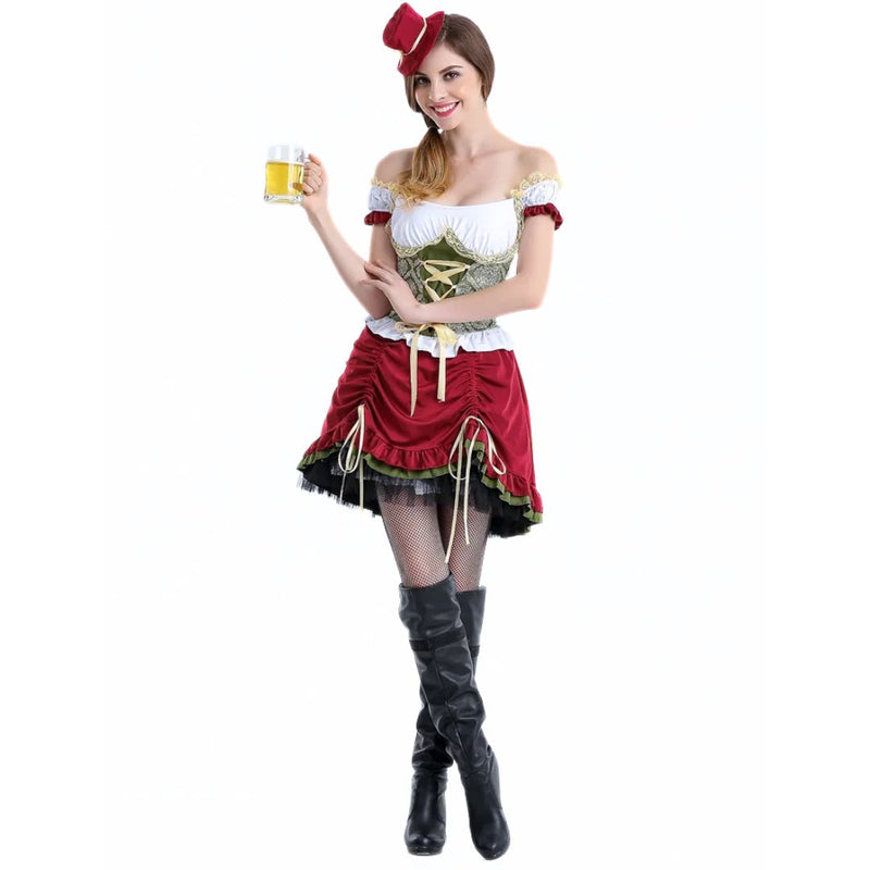 Dirndl Camille – Elegant & Sexy Bavarian Oktoberfest Dress-Short-S-State of Style
