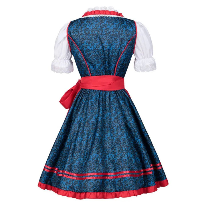Dirndl Carina – Vibrant Bavarian Oktoberfest Dress with Apron-S-State of Style