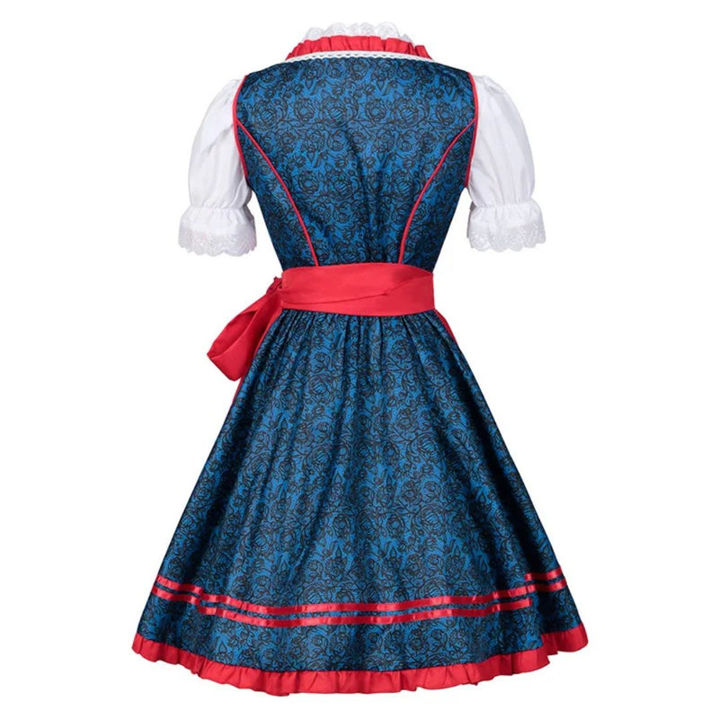 Dirndl Carina – Vibrant Bavarian Oktoberfest Dress with Apron-S-State of Style
