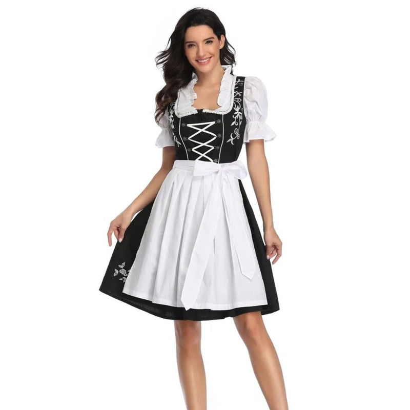 Dirndl Franchesca – Elegant & Sexy Bavarian Oktoberfest Dress-Blue-S-State of Style