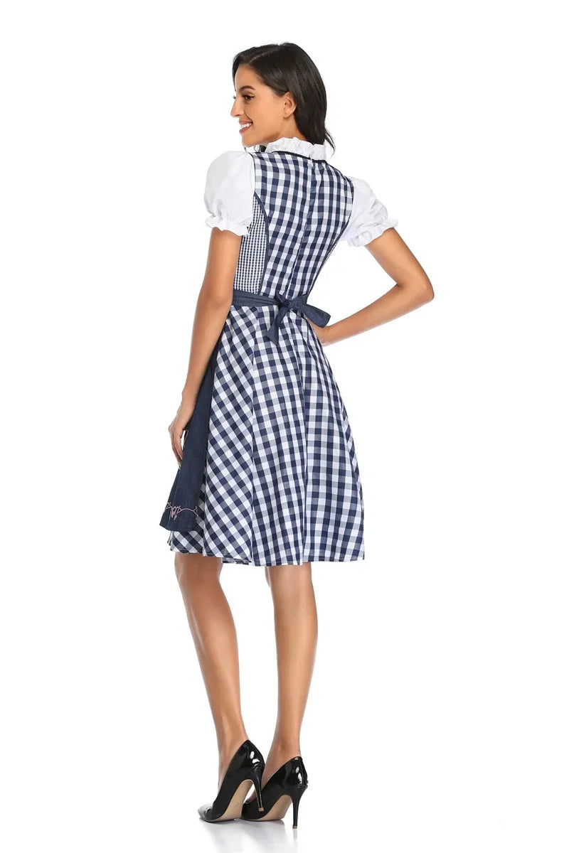 Dirndl Ida: Women's Bavarian Beer Maiden Costume with Apron-Red-S-State of Style