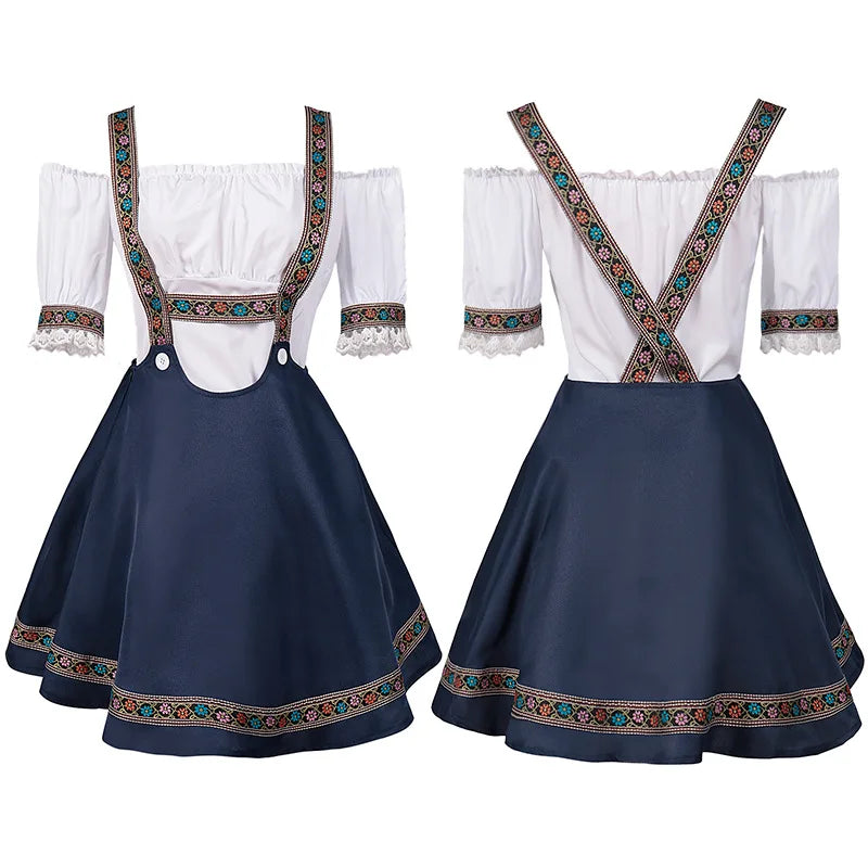 Dirndl Josie - Traditional Oktoberfest Women's Costume with Short Sleeves-S-State of Style