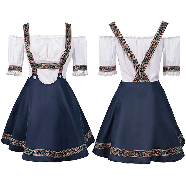 Dirndl Josie - Traditional Oktoberfest Women's Costume with Short Sleeves-S-State of Style