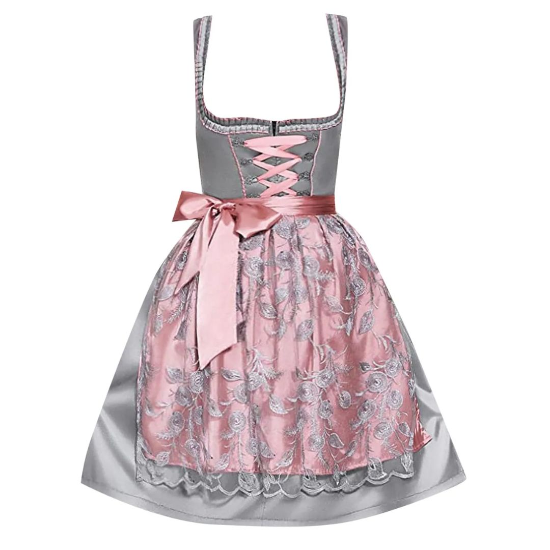 Dirndl Rosita – Elegant Bavarian Oktoberfest Dress-Pink-S-State of Style