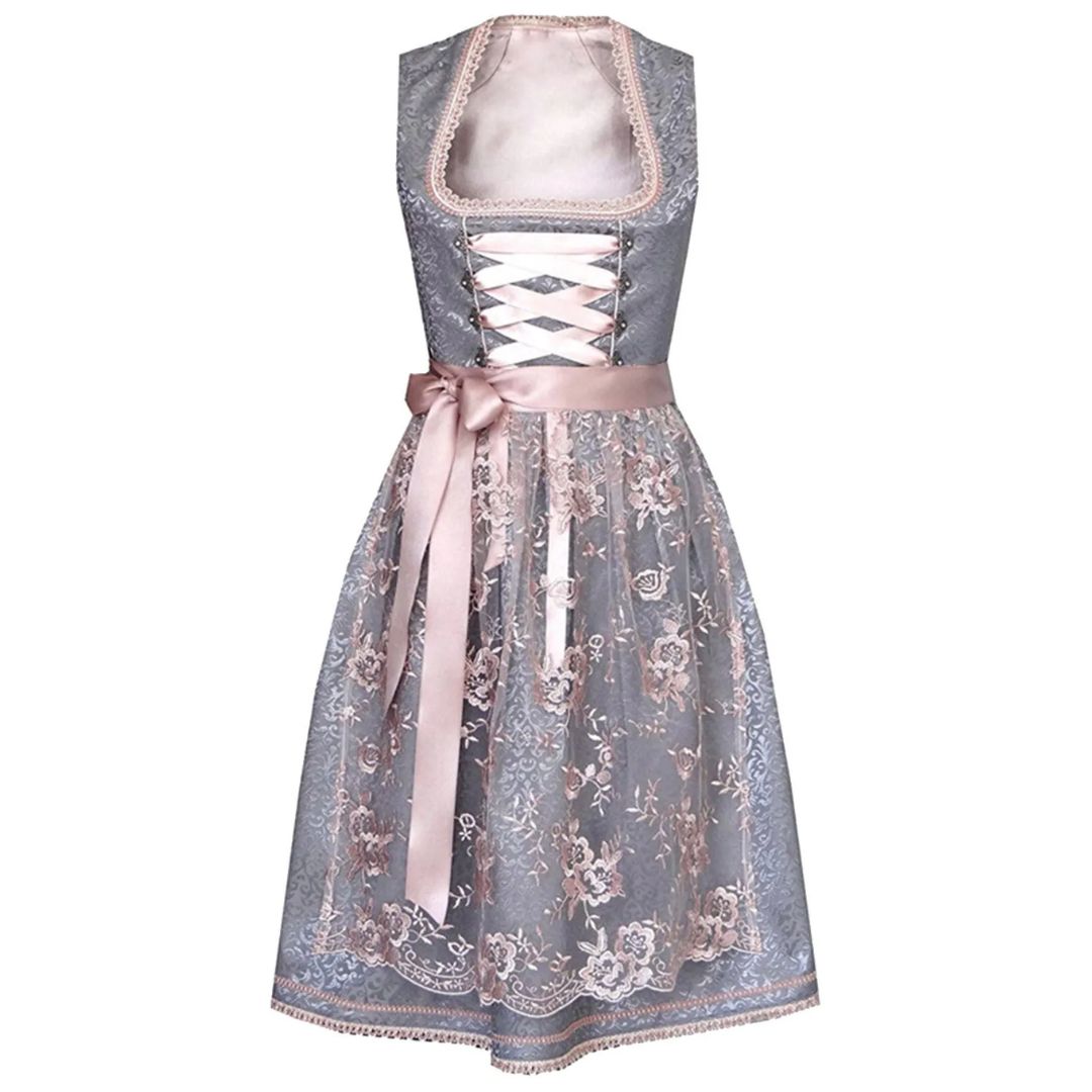 Dirndl Rosita – Elegant Bavarian Oktoberfest Dress-Silver-S-State of Style