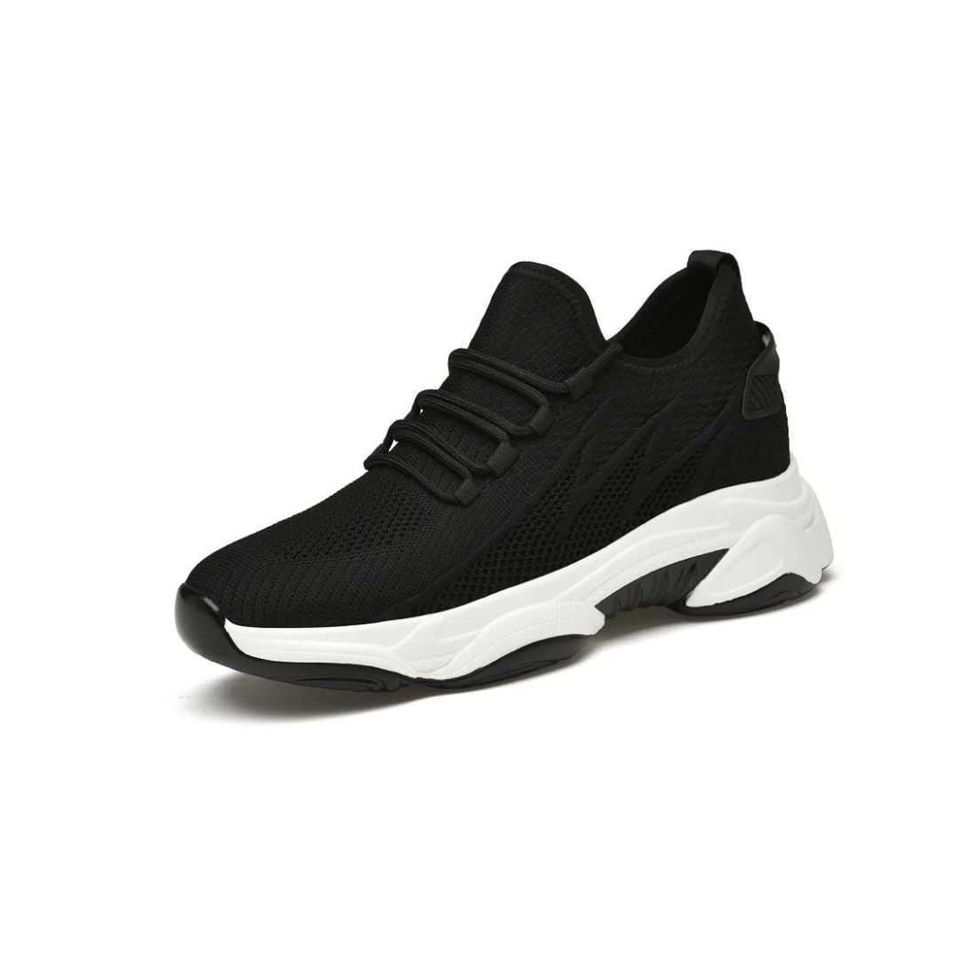Discreetly stylish men's sneakers – MaxLift Boost-Black +10CM-4.5-State of Style