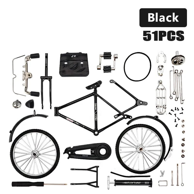 DIY Bike Model Scale - RetroCycle-Black (do-it-yourself)-State of Style