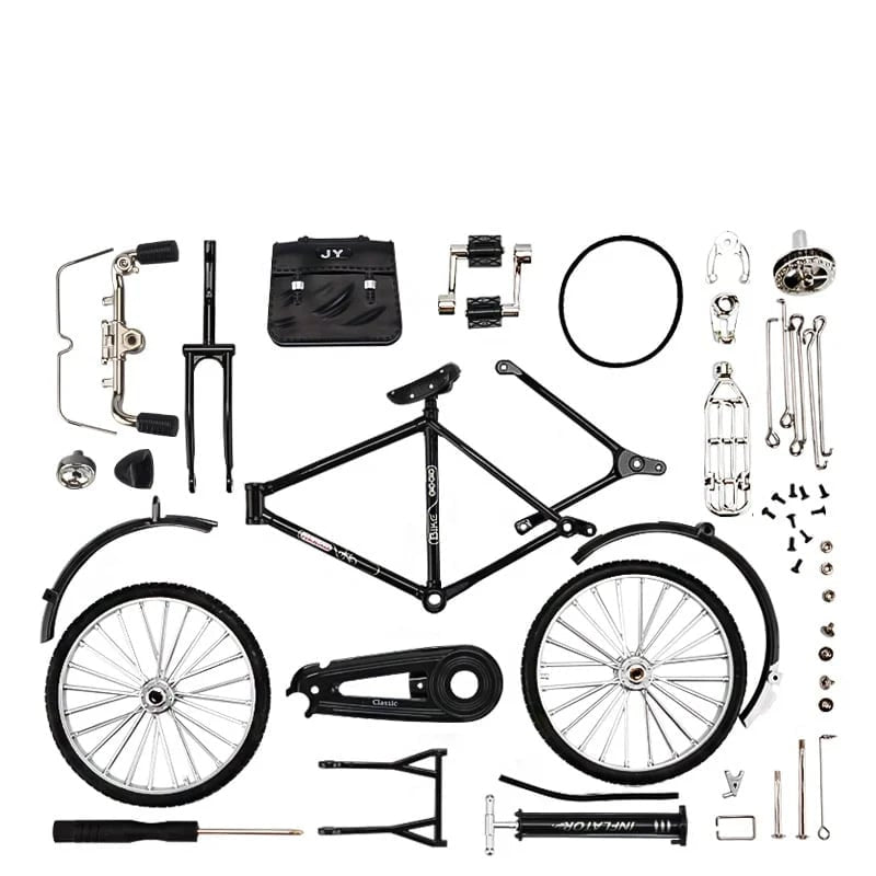 DIY Bike Model Scale - RetroCycle-Black (do-it-yourself)-State of Style