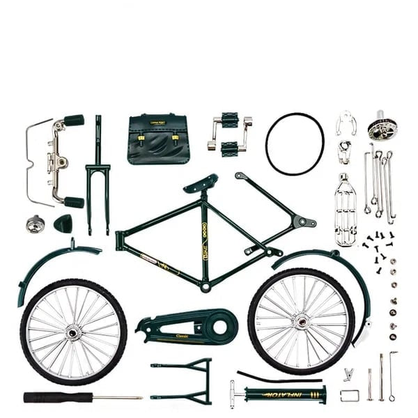 DIY Bike Model Scale - RetroCycle-Green (do-it-yourself)-State of Style