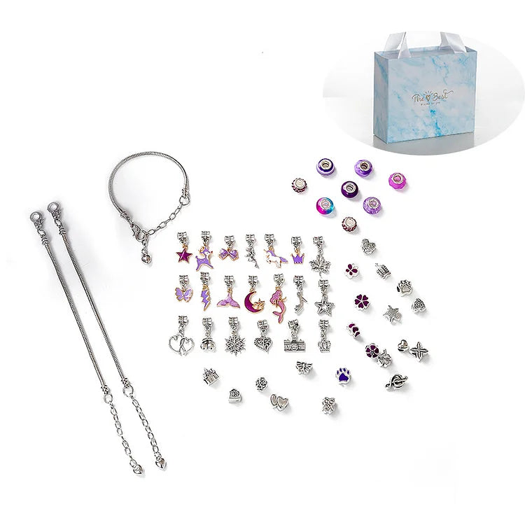 DIY Bracelet Kit with Christmas Theme - Luna-Blue-State of Style