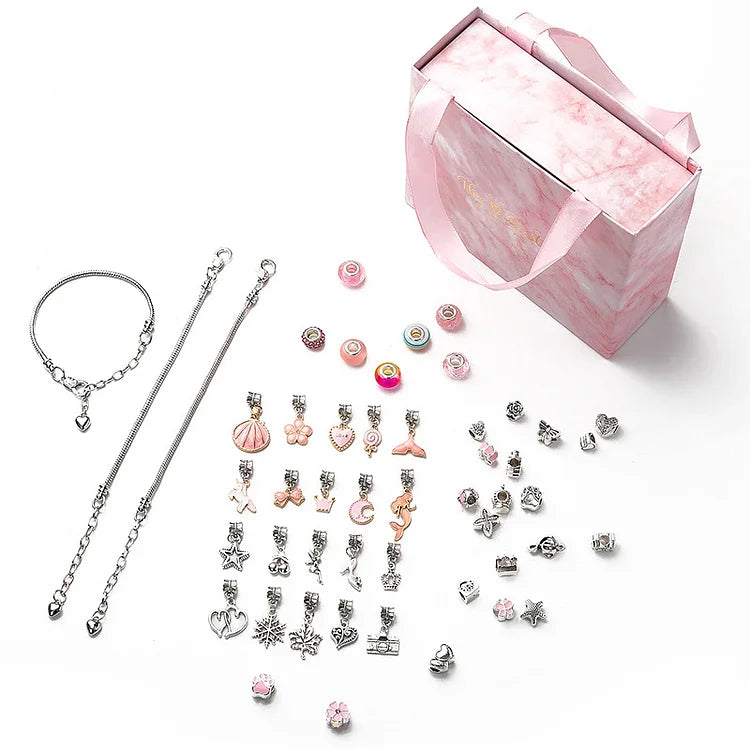 DIY Bracelet Kit with Christmas Theme - Luna-Pink-State of Style