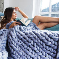 DIY Chunky XL Wool Yarn for Super Soft Blanket - CosyWeave-Soft Blue-State of Style