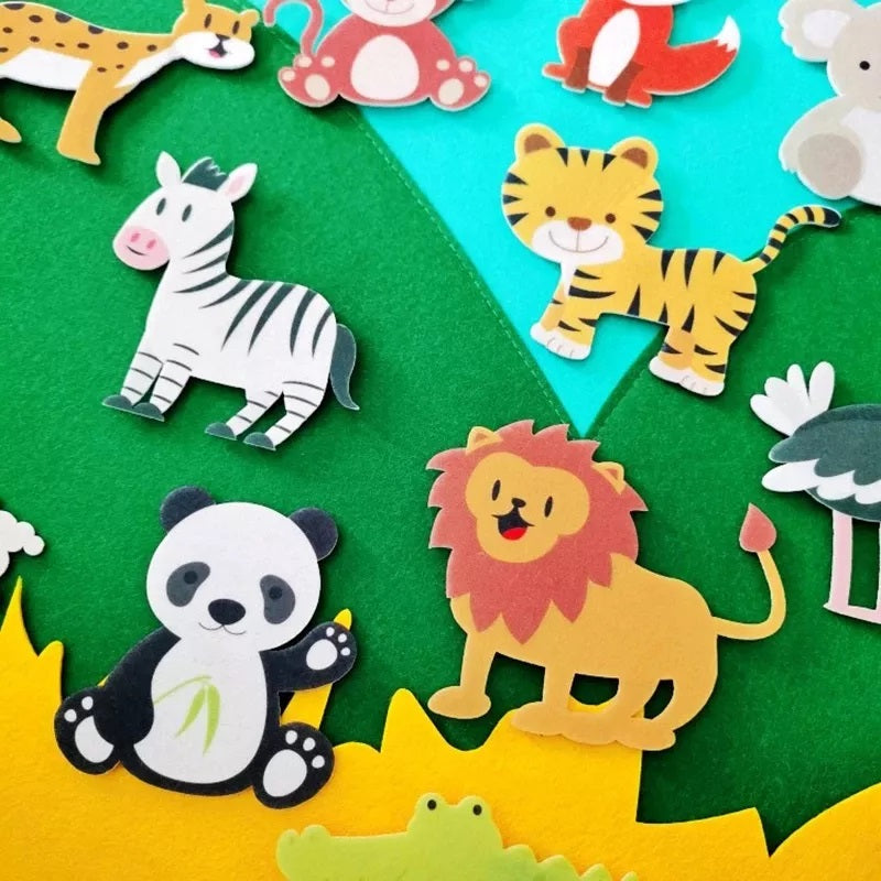 DIY Felt Board for Children - AnimalAdventure-Mountain-State of Style